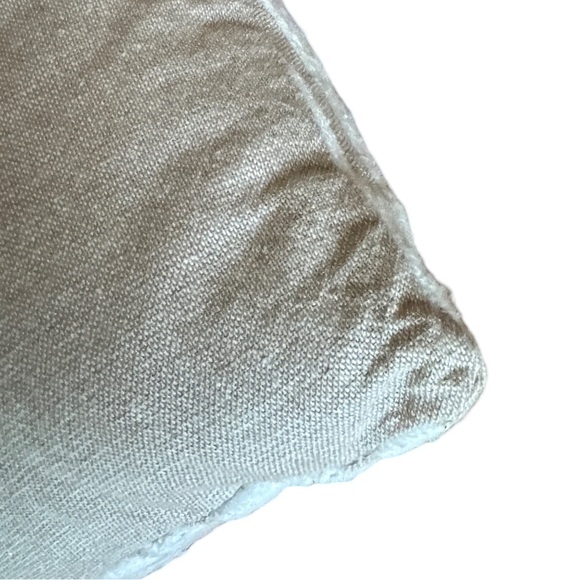 Celerie by Clerie Kemble Accent Pillow Tan White Flocked Stripes Throw‎ Pillow - Picture 5 of 7